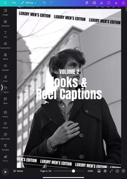 Hooks & Reel Captions - Luxury Men’s Edition (Volume 2)